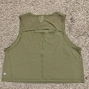 Lululemon Sculpt Cropped Tank top- Bronze Green